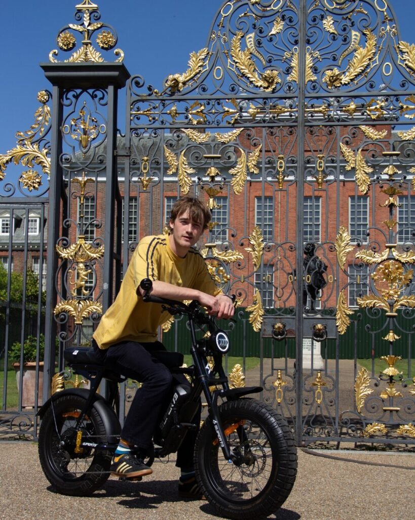 Bikers exploring Kensington Palace on Royal London Tour