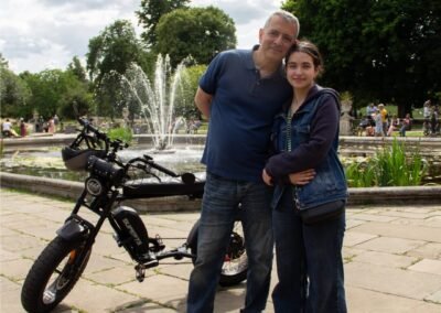 Riders near Italian Gardens during Royal London e-bike tour