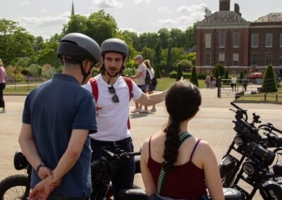 FOF Bike Tours Guide explaining the history of Kensington Palace