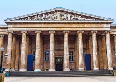 British museum stop in Royal London ebike tour by fof bike tours